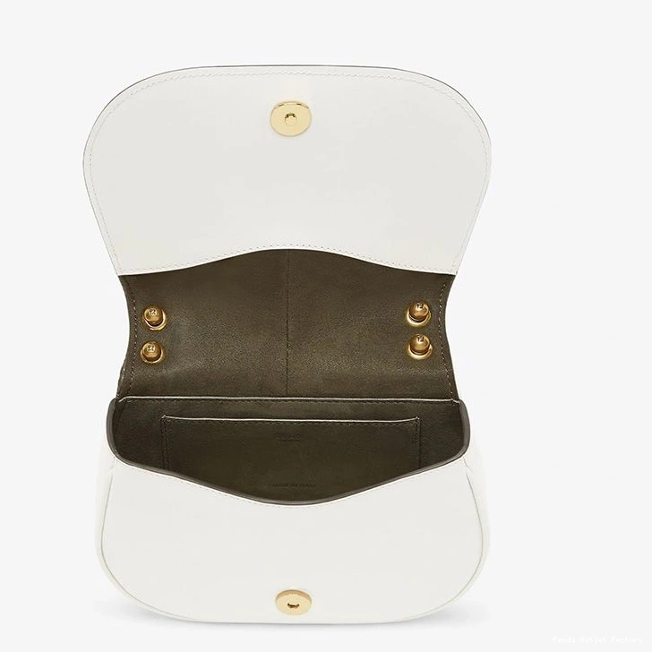 Cheap HOT Mini C'mon Leather Calf Fendi In White Bag 0715